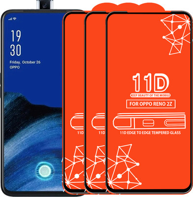 Roxel Edge To Edge Tempered Glass for OPPO Reno 2z(Pack of 3)
