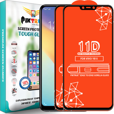 PikTrue Edge To Edge Tempered Glass for Vivo Y81I(Pack of 2)