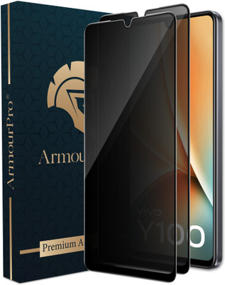 ArmourPro Edge To Edge Tempered Glass for Vivo Y100 5G, Vivo Y100, Privacy Anti Spy Glass(Pack of 2)