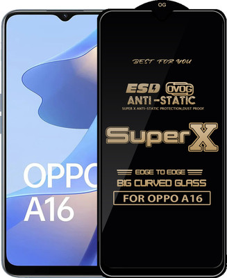 Qyist Edge To Edge Tempered Glass for OPPO A16(Pack of 1)