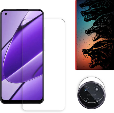 ARBAN Edge To Edge Tempered Glass for Realme 11 4G Tempered Screen Protector | Anti-Scratch | Edge to Edge Full Coverage | 9H Hardness ( 1 FRONT SCREEN GUARD + 1 CAMERA LENS PROTECTOR + 1 FREE BACK EMBOSSED SKIN061 )(Pack of 1)