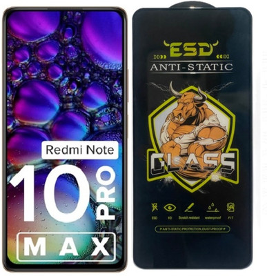 Resolute Edge To Edge Tempered Glass for Redmi Note 10 Pro Max, ESD Tempered Glass, ESD Screen Protector, Anti Static, Screen Protector(Pack of 1)