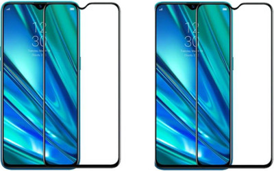 DMJHP Edge To Edge Tempered Glass for Realme 5 Pro(Pack of 2)