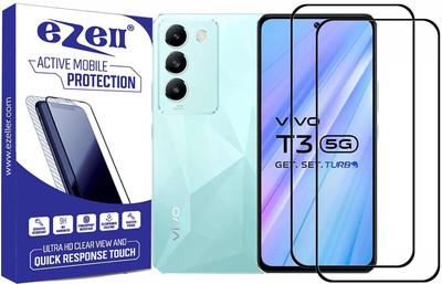 eZell Edge To Edge Tempered Glass for VIVO T3 5G (2 Packs)(Pack of 2)