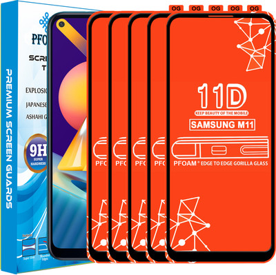 PFOAM Edge To Edge Tempered Glass for SAMSUNG GALAXY M11(Pack of 5)