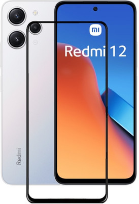 Caseline Edge To Edge Tempered Glass for Redmi 12 4G, Redmi 12(Pack of 1)