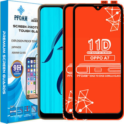 PFOAM Edge To Edge Tempered Glass for OPPO A7(Pack of 2)