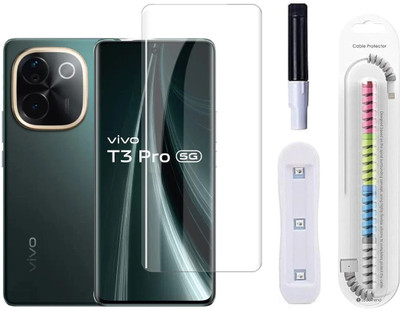 Gorilla Cases Edge To Edge Tempered Glass for vivo T3 Pro 5G(Pack of 1)
