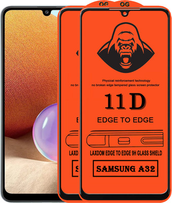 Laxdom Edge To Edge Tempered Glass for SAMSUNG GALAXY A32(Pack of 2)