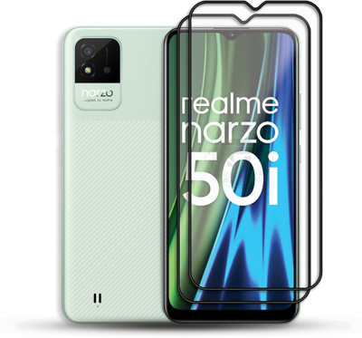 PROACCS Edge To Edge Tempered Glass for REALME NARZO 50I(Pack of 2)