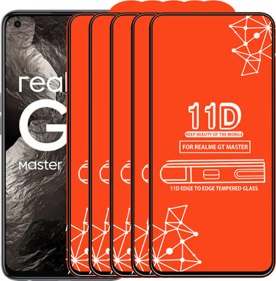 Qyist Edge To Edge Tempered Glass for Realme Gt Master(Pack of 5)