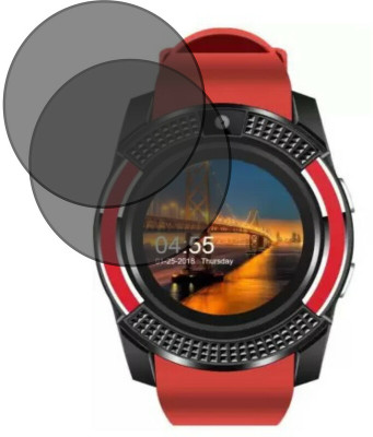 RapTag Edge To Edge Tempered Glass for iaa SK QUALITY 4G Mobiles V8 Black Smartwatch(Pack of 2)