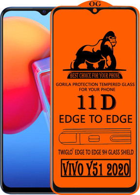 TWIGLO Edge To Edge Tempered Glass for VIVO Y51 2020(Pack of 1)