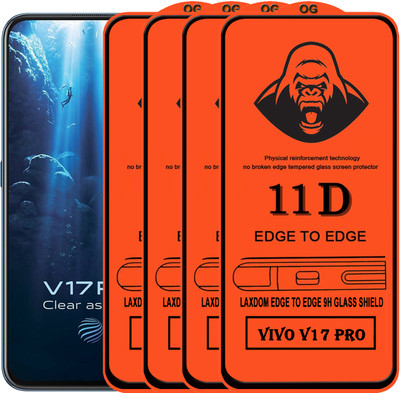 Laxdom Edge To Edge Tempered Glass for VIVO V17 PRO(Pack of 4)