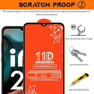 Qyist Edge To Edge Tempered Glass for Micromax In 2C(Pack of 4)