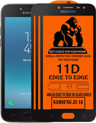 ANILUQ Edge To Edge Tempered Glass for SAMSUNG J2-18(Pack of 3)