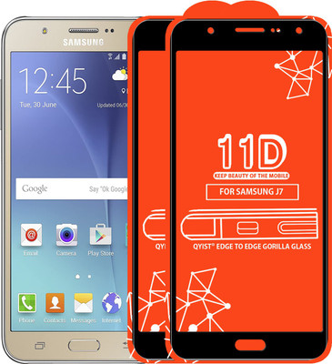 Qyist Edge To Edge Tempered Glass for Samsung Galaxy J7(Pack of 2)