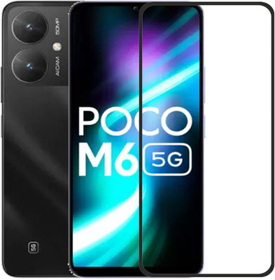 NKCASE Edge To Edge Tempered Glass for POCO M6 5G(Pack of 1)