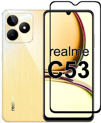 ASVALBUY Edge To Edge Tempered Glass for Realme C53(Pack of 1)
