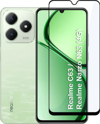 DMJHP Edge To Edge Tempered Glass for Realme Narzo N63(Pack of 1)