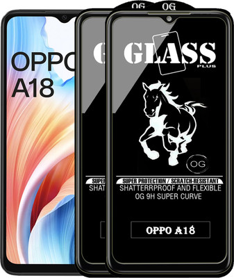 PFOAM Edge To Edge Tempered Glass for OPPO A18(Pack of 2)