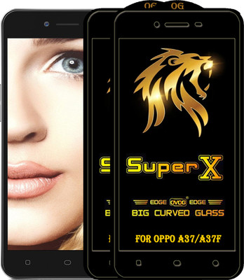 PFOAM Edge To Edge Tempered Glass for Oppo A37(Pack of 2)