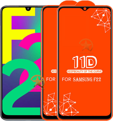 SEVEN7STAR Edge To Edge Tempered Glass for Samsung Galaxy F22(Pack of 2)