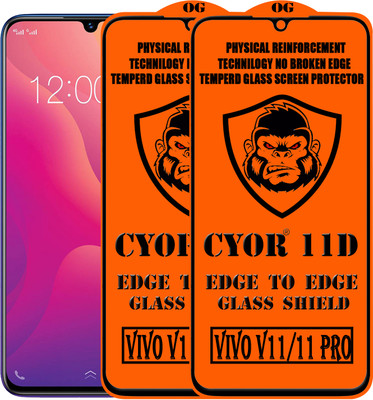 CYOR Edge To Edge Tempered Glass for Vivo V11 Pro(Pack of 2)