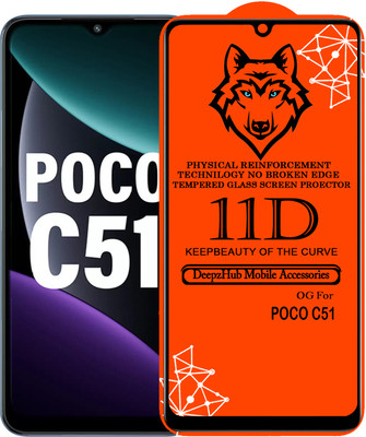 DeepzHub Edge To Edge Tempered Glass for POCO C51(Pack of 1)