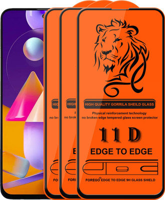 elevend Edge To Edge Tempered Glass for Samsung Galaxy M31s(Pack of 3)