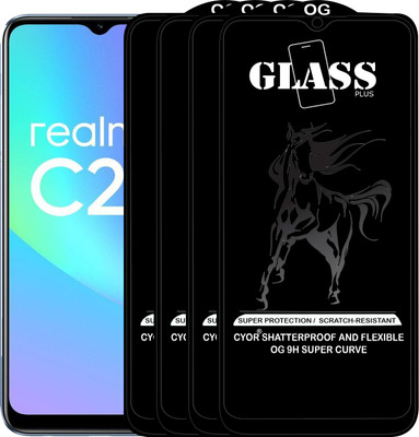 CYOR Edge To Edge Tempered Glass for REALME C25(Pack of 4)