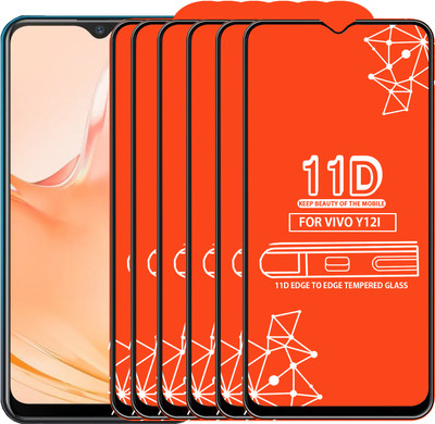 Roxel Edge To Edge Tempered Glass for Vivo Y12I(Pack of 6)
