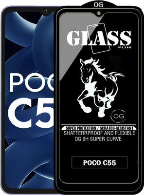 PFOAM Edge To Edge Tempered Glass for POCO C55(Pack of 1)
