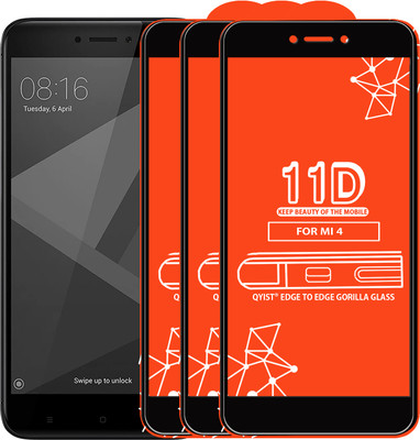Qyist Edge To Edge Tempered Glass for Mi Redmi 4(Pack of 3)