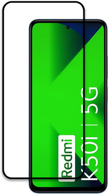 VISHRN CASES Edge To Edge Tempered Glass for Redmi K50i 5G, Mi K50i 5G(Pack of 1)