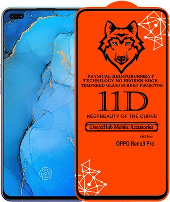 DeepzHub Edge To Edge Tempered Glass for OPPO Reno3 Pro(Pack of 1)