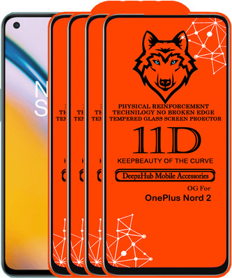 DeepzHub Edge To Edge Tempered Glass for OnePlus Nord 2(Pack of 4)