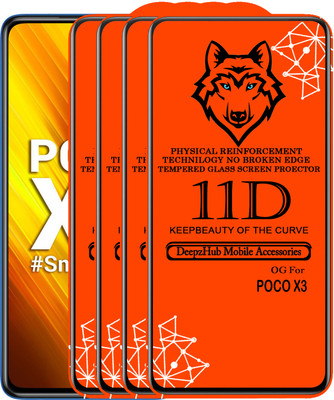 DeepzHub Edge To Edge Tempered Glass for POCO X3(Pack of 4)