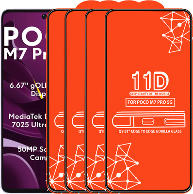 Qyist Edge To Edge Tempered Glass for POCO M7 PRO 5G(Pack of 4)