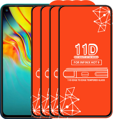Qyist Edge To Edge Tempered Glass for Infinix Hot 9(Pack of 4)