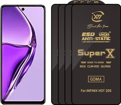 GDMA Edge To Edge Tempered Glass for INFINIX HOT 20S(Pack of 4)