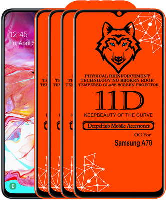 CRodible Edge To Edge Tempered Glass for Samsung Galaxy A70(Pack of 4)