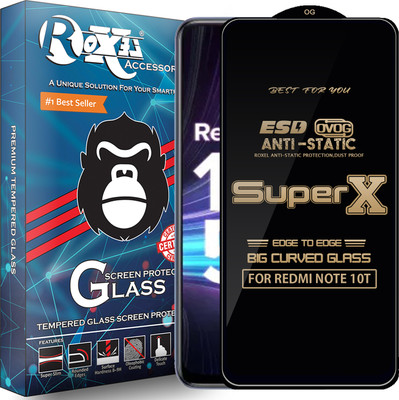 Roxel Edge To Edge Tempered Glass for REDMI NOTE 10T(Pack of 1)