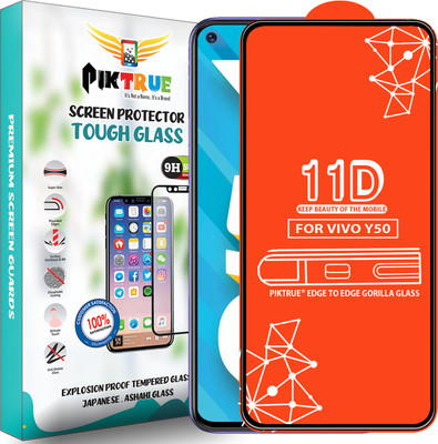 PikTrue Edge To Edge Tempered Glass for Vivo Y50(Pack of 1)