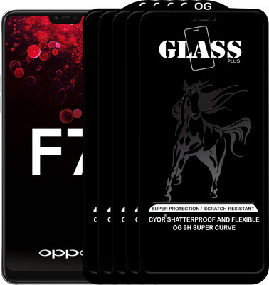 CYOR Edge To Edge Tempered Glass for OPPO F7(Pack of 5)