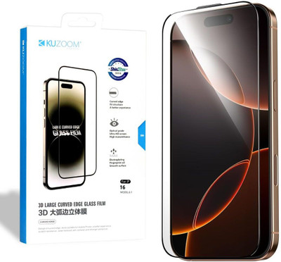 CASENED Edge To Edge Tempered Glass for Apple iPhone 16 Pro Max(Pack of 1)