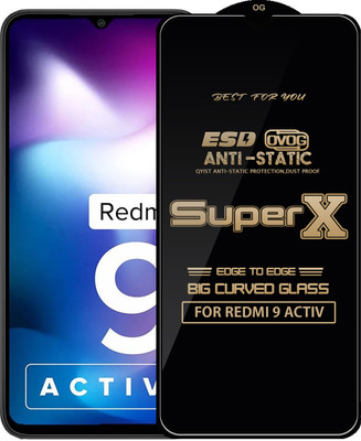 Qyist Edge To Edge Tempered Glass for REDMI 9 ACTIV(Pack of 1)