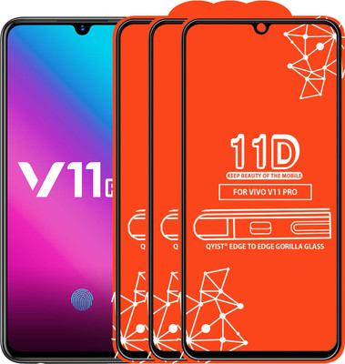 Qyist Edge To Edge Tempered Glass for Vivo V11 Pro(Pack of 3)