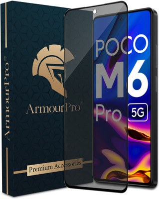 ArmourPro Edge To Edge Tempered Glass for Poco M6 Pro 5G, Redmi 12 4G, Redmi 12 5G, Poco M6 Pro, Privacy Anti Spy Glass(Pack of 1)