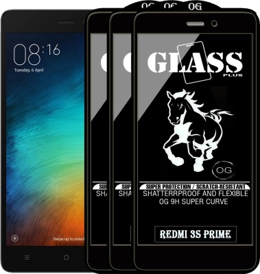 PFOAM Edge To Edge Tempered Glass for Mi Redmi 3S Prime(Pack of 3)